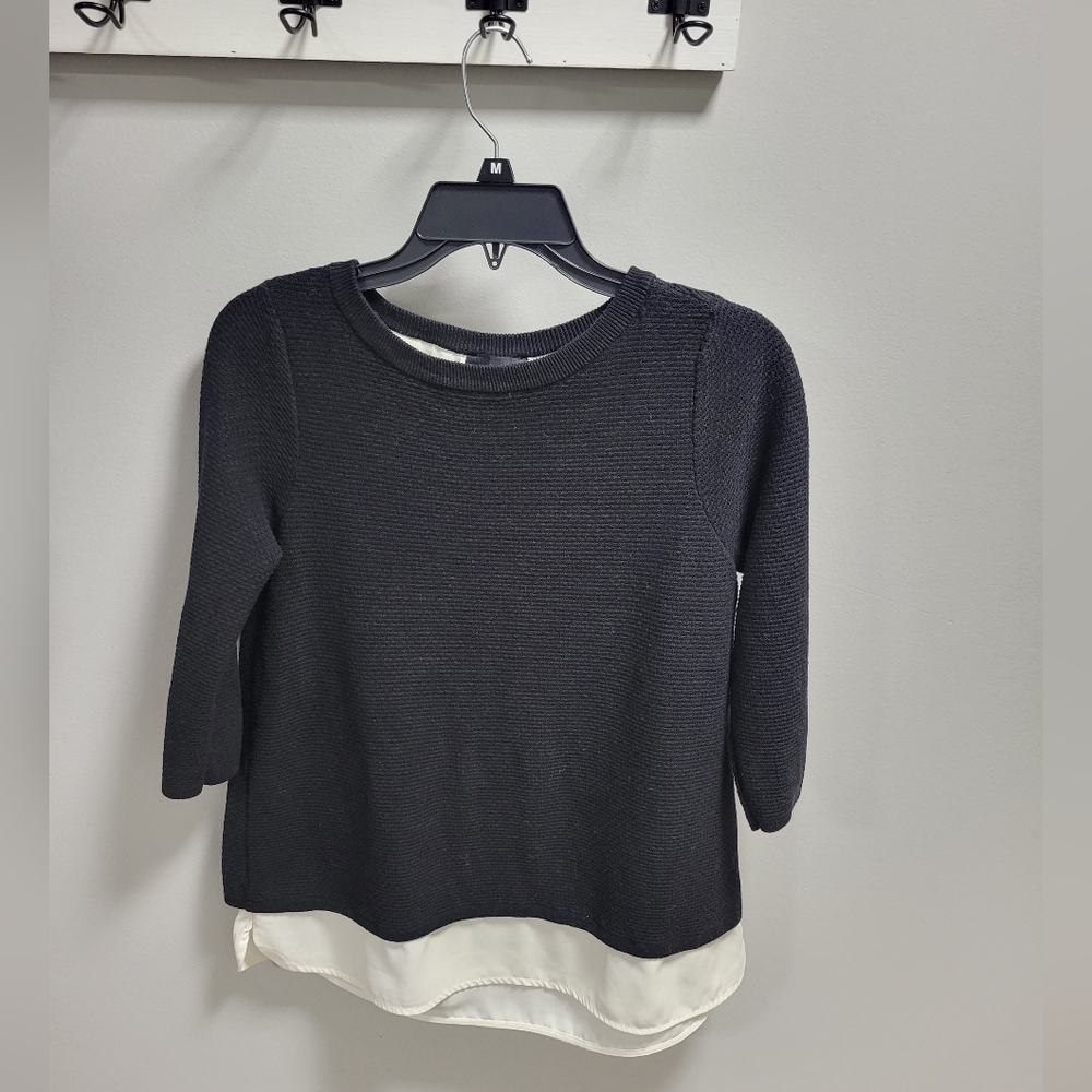 Layered look sweater